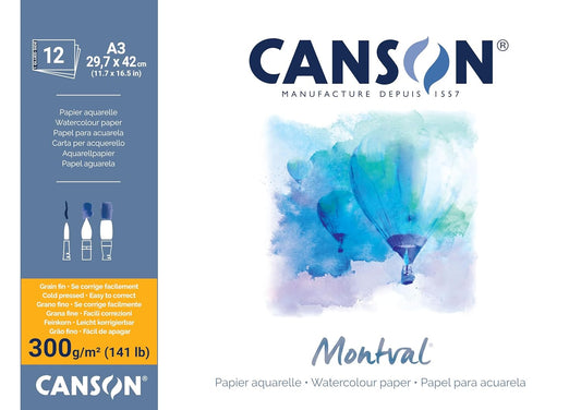 Canson Aquarellblock Montval Drawing Paper, 300 GSM