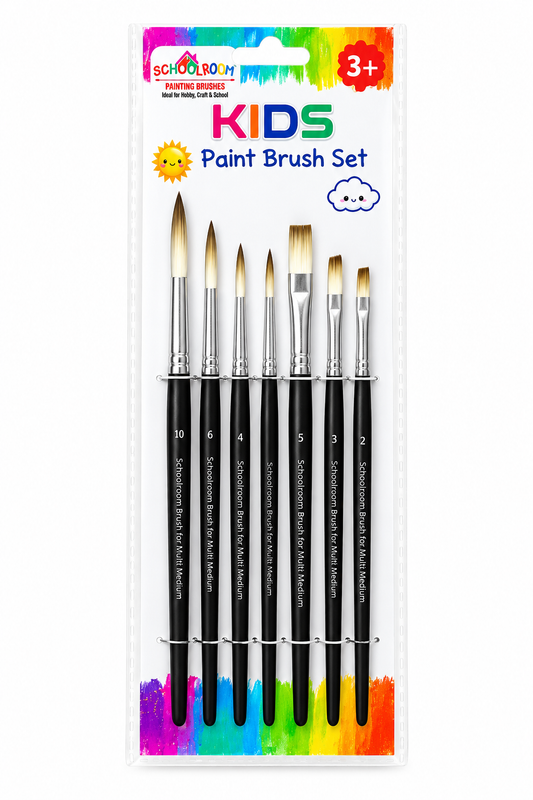 Colorful Kids Mix Paintbrush Set of 7pcs