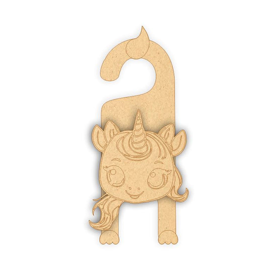 MDF Door Knob Hanger - Unicorn