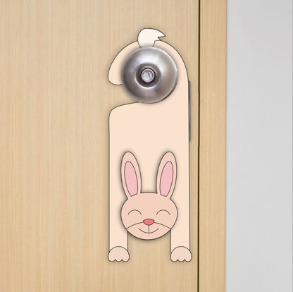 MDF Door Knob Hanger - Rabbit
