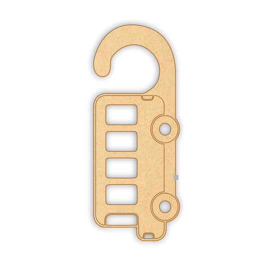 MDF Door Knob Hanger - School Bus