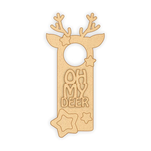 MDF Door Knob Hanger - Deer
