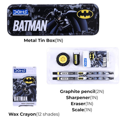 DOMS Batman Stationery Kit | Combination of 6 Stationery Products