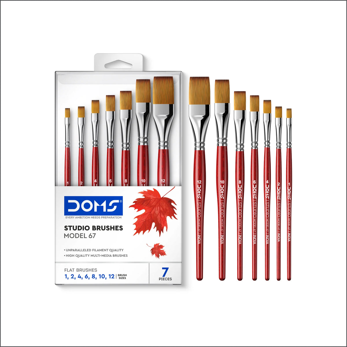 DOMS Studio Artist Brushes Flat Model 67