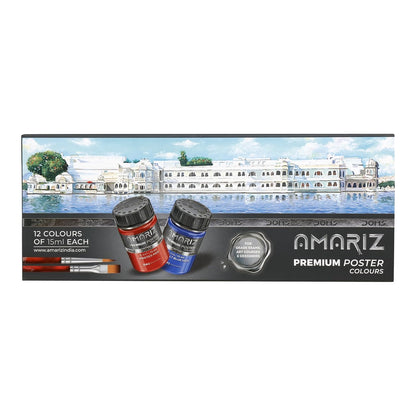 DOMS Amariz Premium Poster Colour | 12 colours of 15ml each