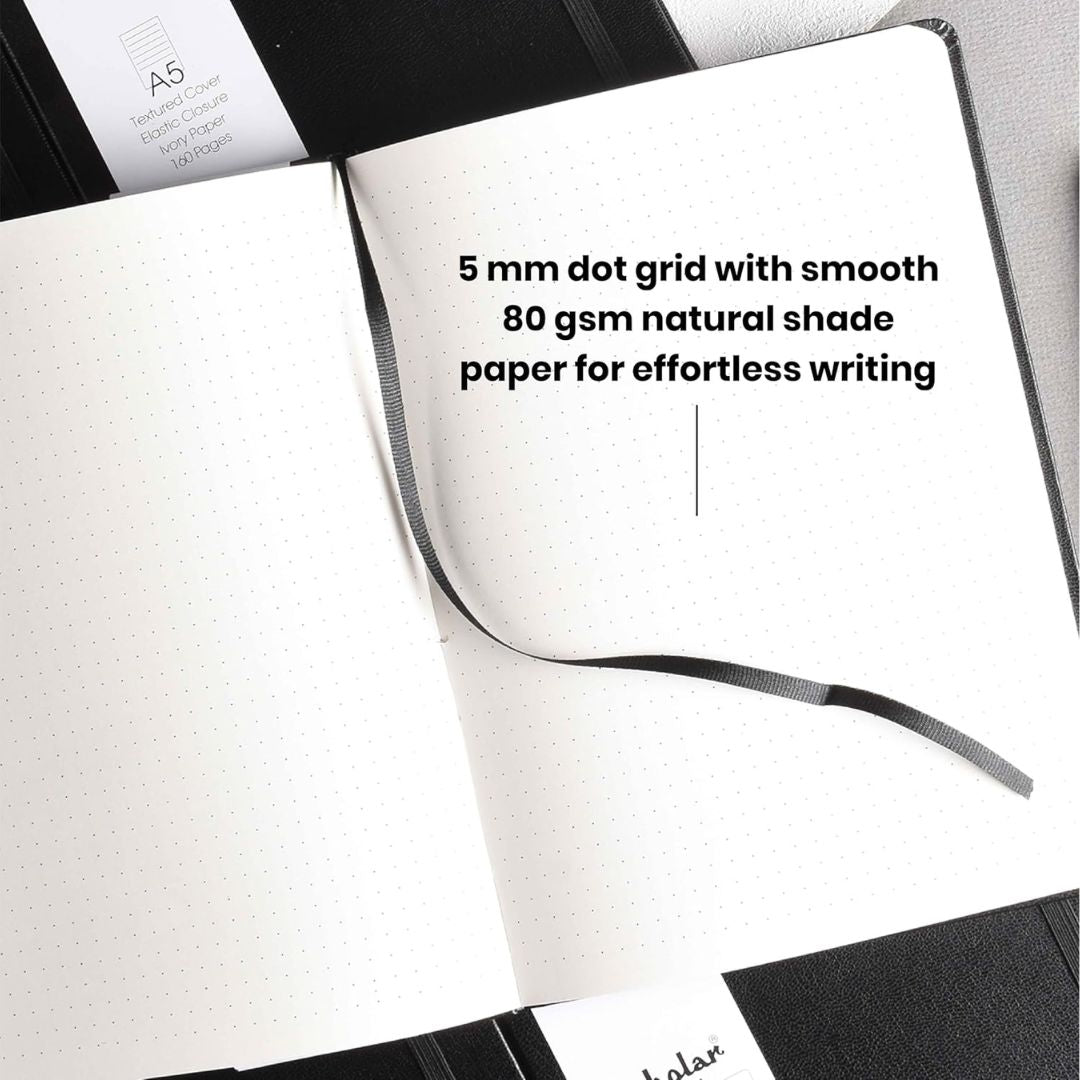 Scholar Zafiro Notebook - 80 gsm Premium Leather Finish Cover