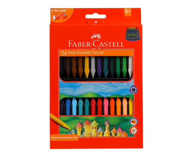 Faber Castell Grip Erasable Crayons Set of 24