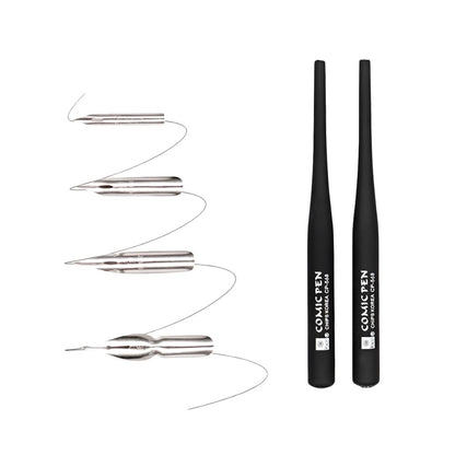 Faded Classic Cartoon Comic Dip Pen Set – Vintage Calligraphy Pen with 4 Interchangeable Nibs