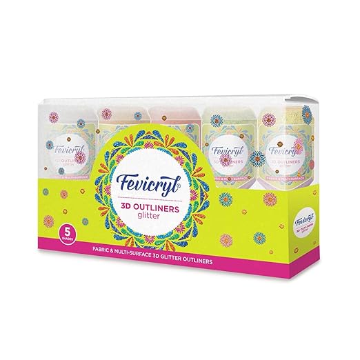 Fevicrly 3D Outliners Glitter Set 20ml