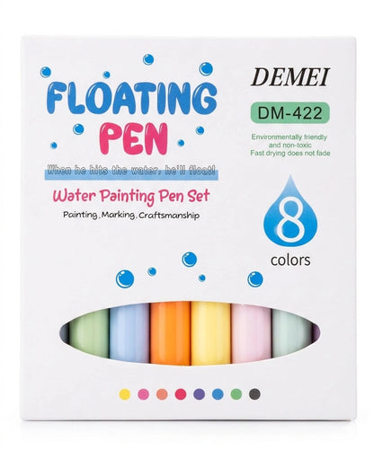 Floating Water Painting Pen Set – 8 Magical Colors