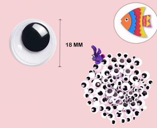 Googly Eyes Round 18mm, 2000pcs
