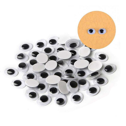 Googly Eyes Oval 14x19mm, 25pcs