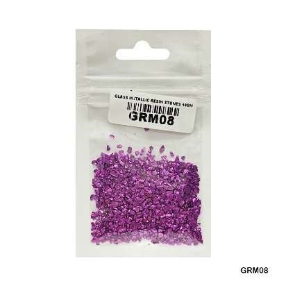 Glass Metallic Resin Stones 10g
