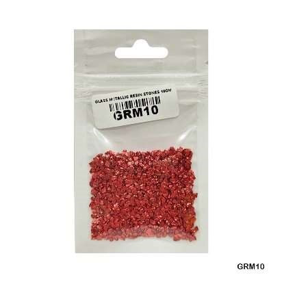 Glass Metallic Resin Stones 10g