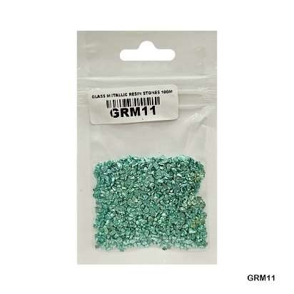 Glass Metallic Resin Stones 10g