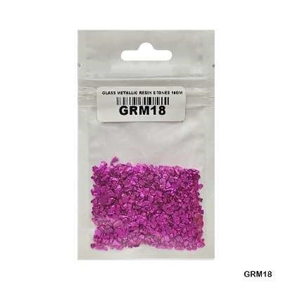 Glass Metallic Resin Stones 10g