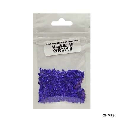 Glass Metallic Resin Stones 10g