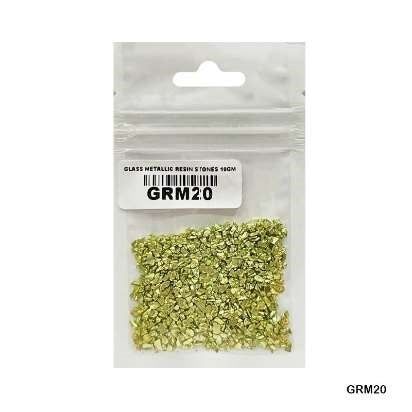 Glass Metallic Resin Stones 10g