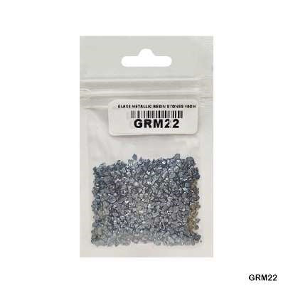 Glass Metallic Resin Stones 10g
