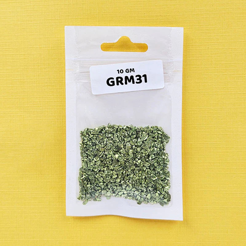 Glass Metallic Resin Stones 10g