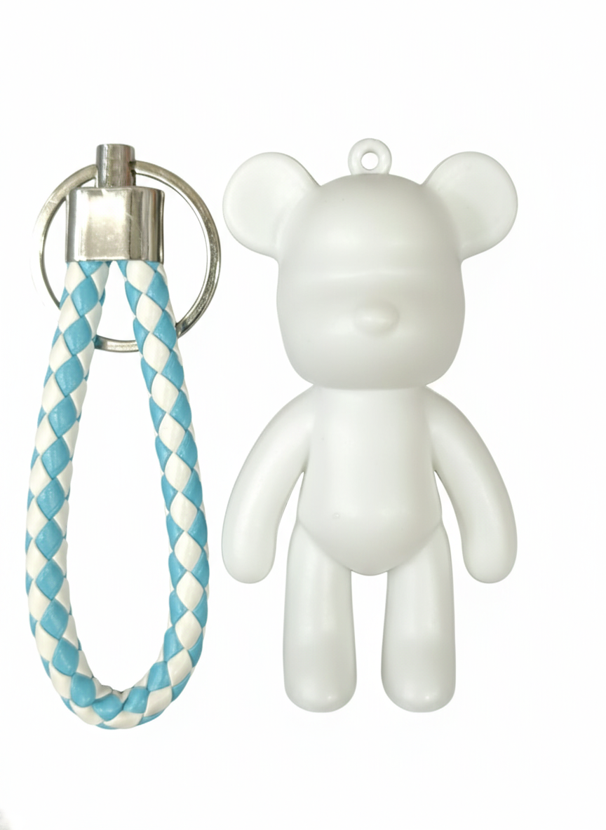 Fluid Art Teddy Keychain 2