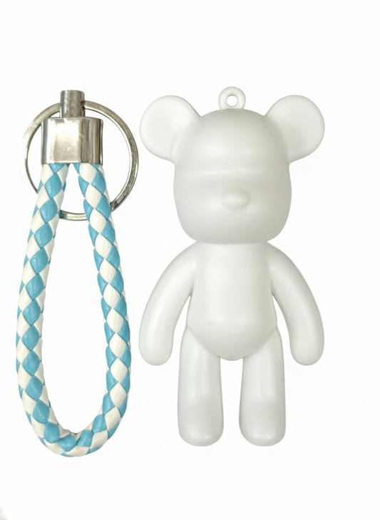 Fluid Art Teddy Keychain 2