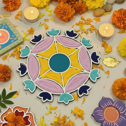 Rangoli Mat - Diya