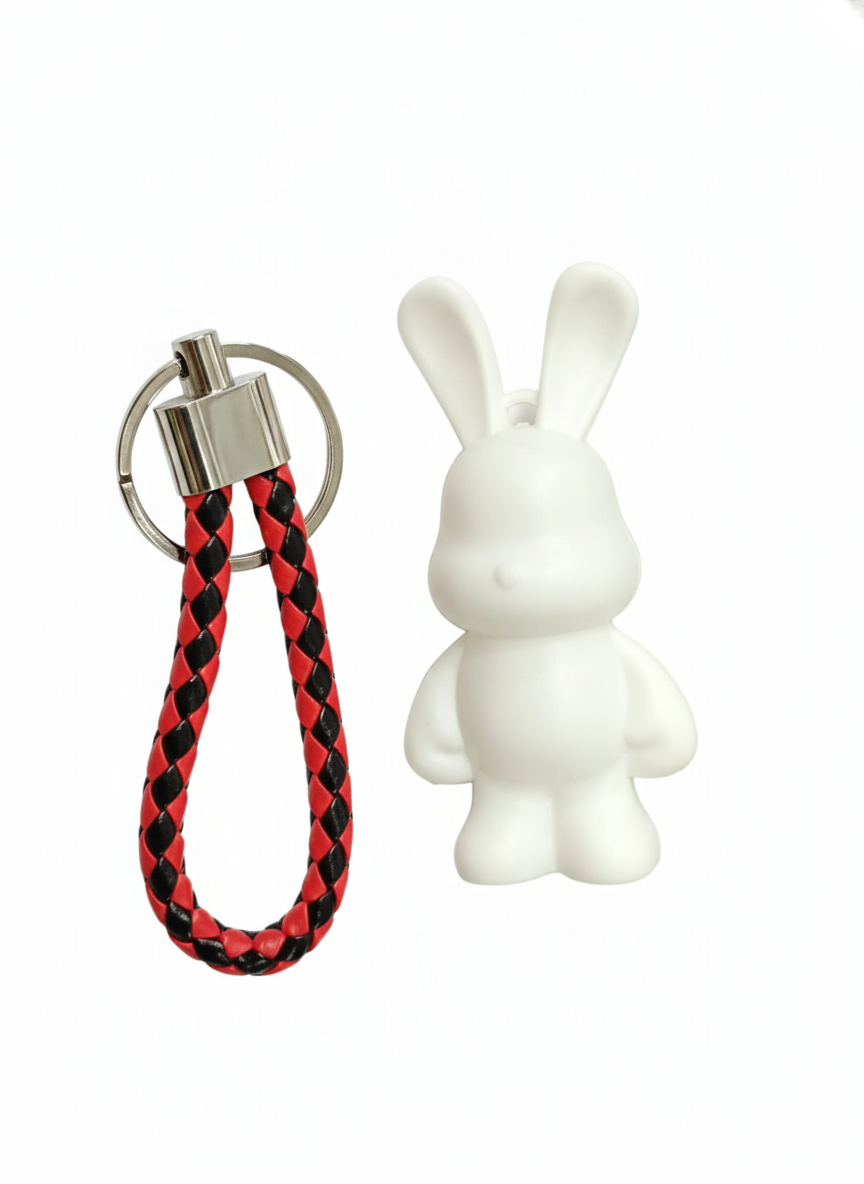 Fluid Art Rabbit Keychain