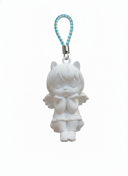 Fluid Art Angel Keychain