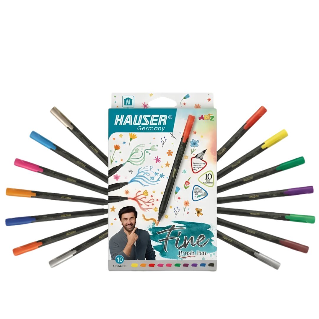 Hauser Artz Fine Brush Pens Set - 10 Shades