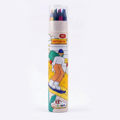 Himic 12 Color Pencils Round Box