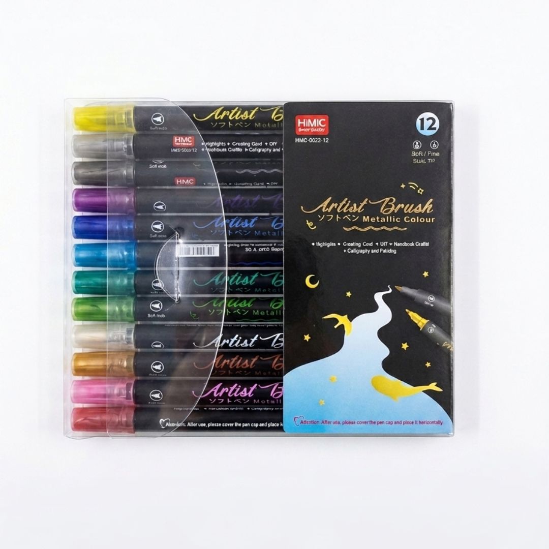 Himic Artist Brush Metallic Colour - 12 Shades
