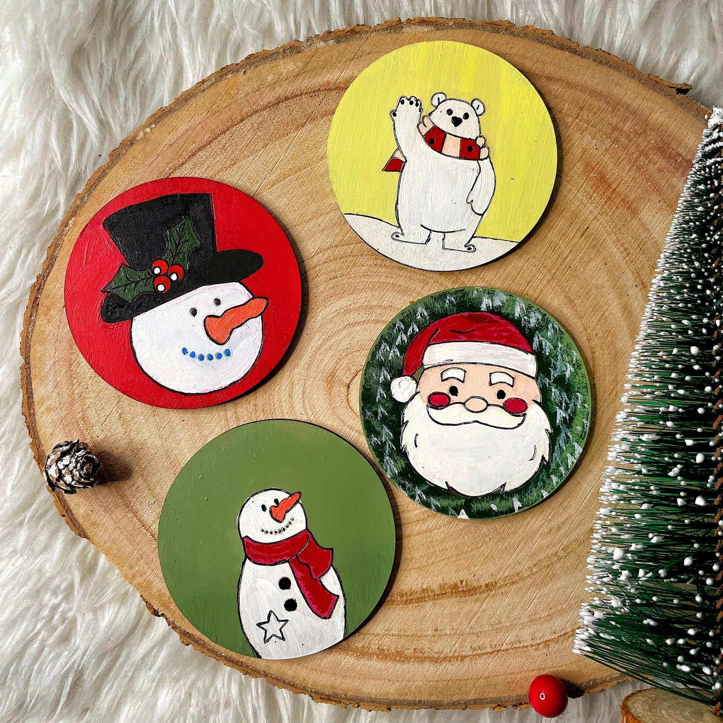 DIY Christmas Fridge Magnet - Snowman 2