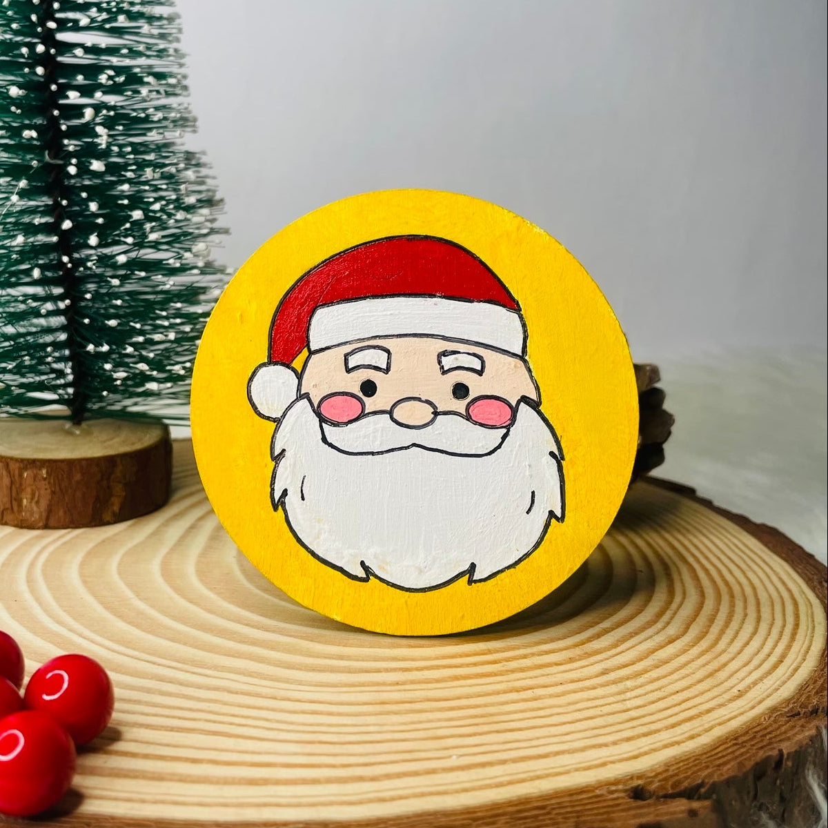 DIY Christmas Fridge Magnet - Santa Claus