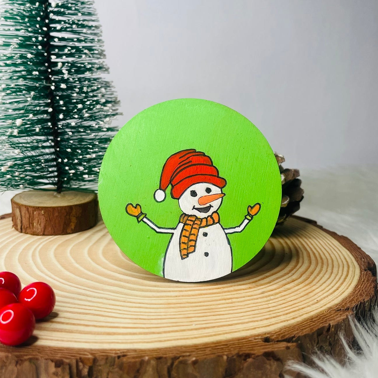 DIY Christmas Fridge Magnet - Snowman 2