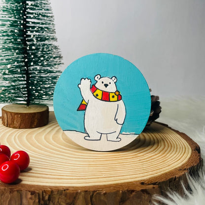 DIY Christmas Fridge Magnet - Polar Bear