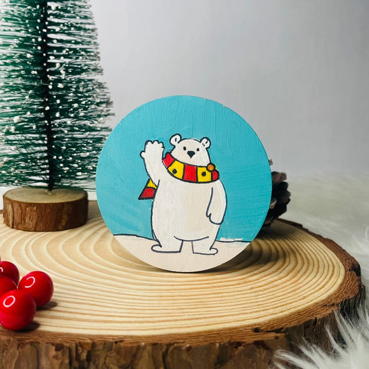 DIY Christmas Fridge Magnet - Polar Bear