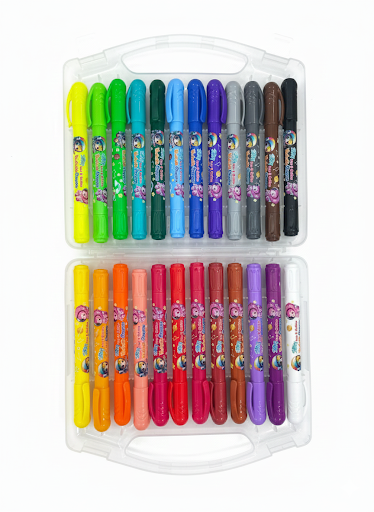 Silky Washable Crayons -  Set of 24 Shades 