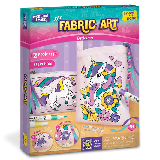 Imagimake Fabric Art Unicorn | DIY Craft Kit for Girls
