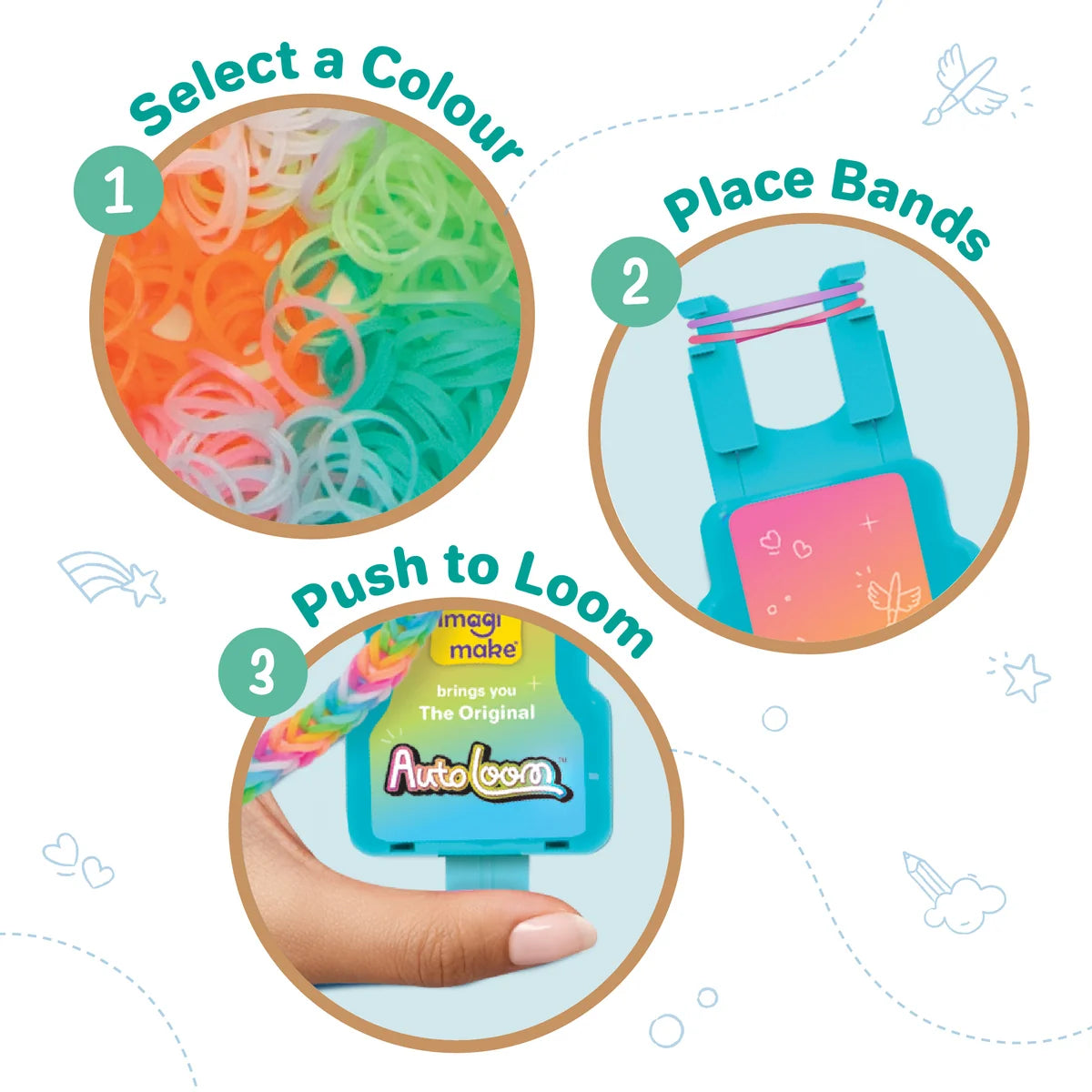 Imagimake Rainbow Loom Beads, Charms & Bands | Bracelet Kit