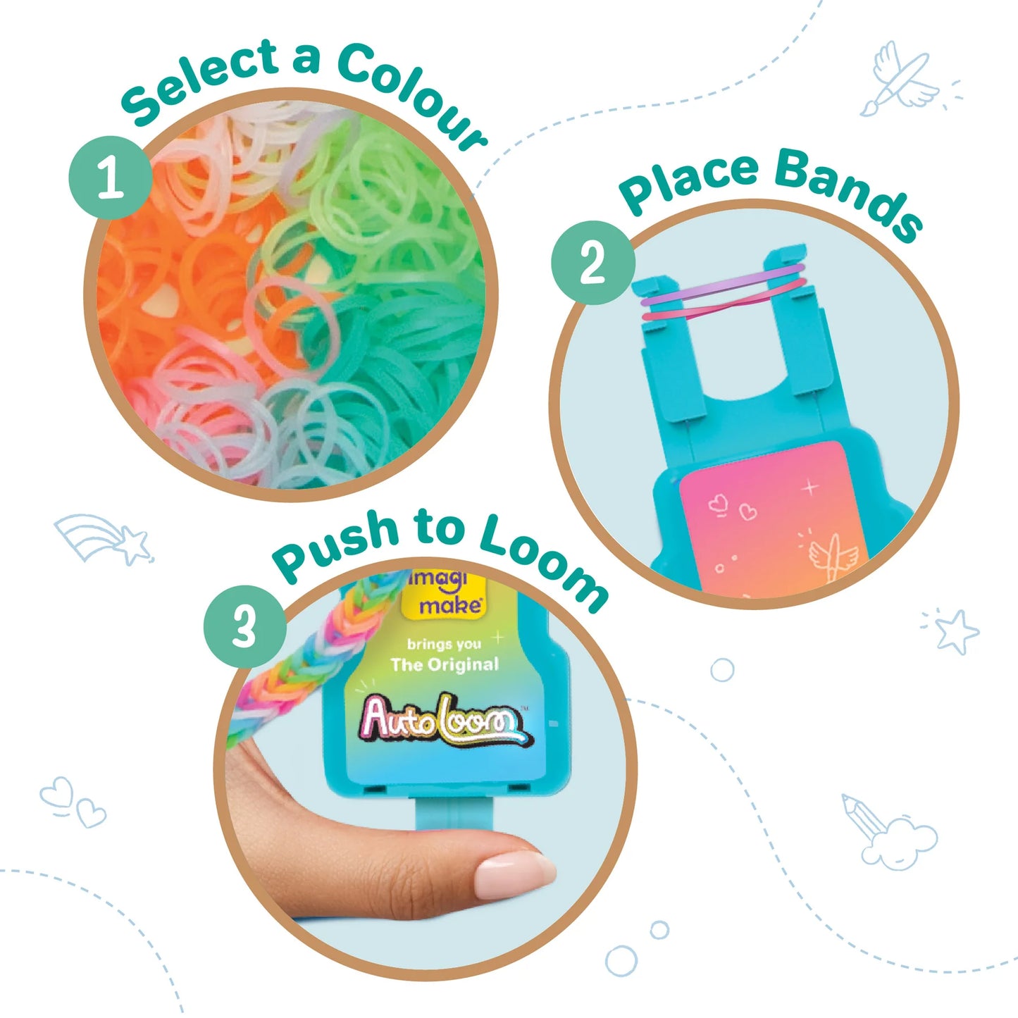 Imagimake Rainbow Loom Glow in the Dark | Bracelet Making Kit