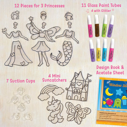 Imagimake Window Art Princess | Glass Painting Kit for Girls