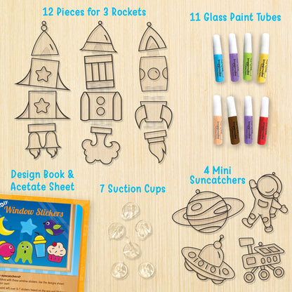 Imagimake Window Art Rocket | Glass Painting Kit