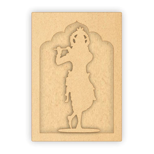 MDF Jharokha Plaque - Lord Krishna