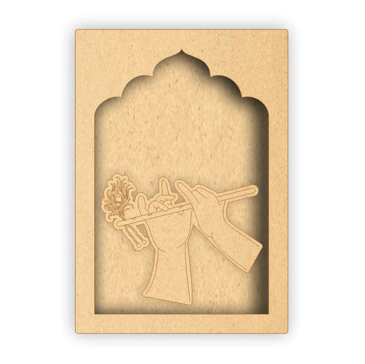 MDF Jharokha Box - Krishna Playing Flute