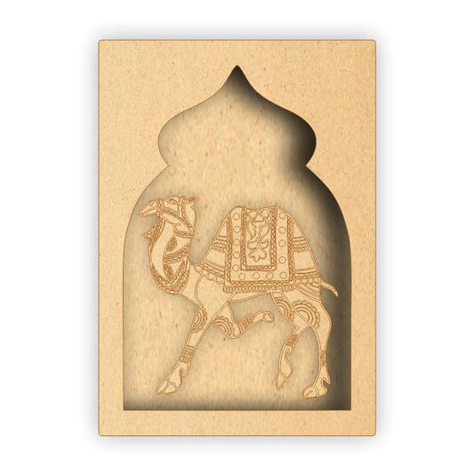 MDF Jharokha Box - Camel Left Facing