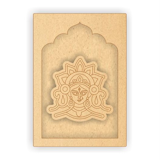 MDF Jharokha Plaque - Durga Maa