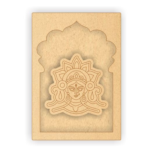 MDF Jharokha Plaque - Durga Maa