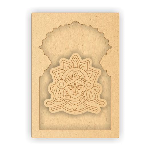 MDF Jharokha Plaque - Durga Maa