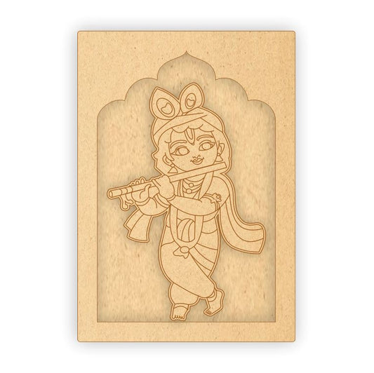 MDF Jharokha Plaque - Bal Krishna
